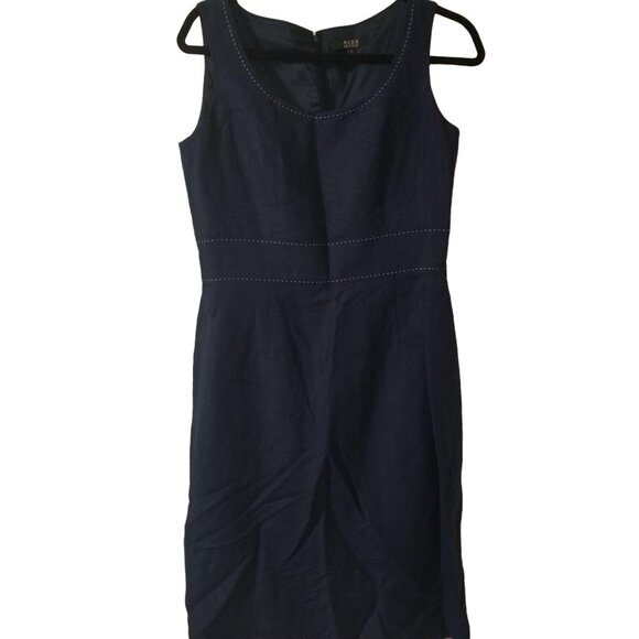 Alex Marie Navy 6 Sleeveless Lined Sheath Dress - Picture 1 of 4